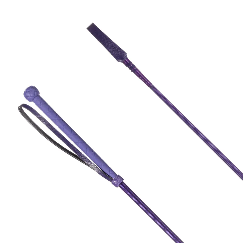 Country Direct Braided Everyday Riding Whip Purple 60cm-1